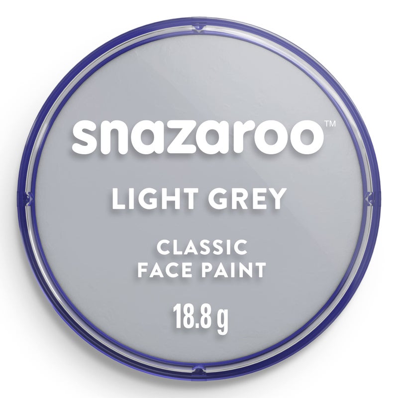 Snazaroo طلاء وجه وجسم سنزارو الكلاسيكي، 18.8 جرام (0.66 أونصة) وعاء، رمادي فاتح - Image 1